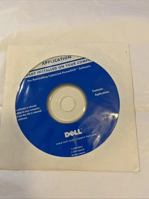 Dell Applications For Reinstalling Cyberlink PowerDVD Software New Sealed - Image 1 of 4
