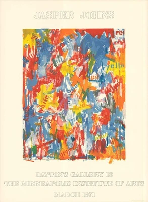 Póster de Jasper Johns Dayton's Gallery 12 29,75" x 22" 1971 arte pop multicolor Foto 1 de 4