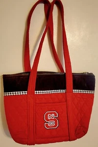 Vintage Vtg NC State Wolfpack Purse Bag Tote Red / Black - Picture 1 of 6