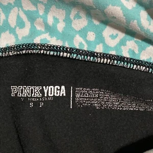 Y2K Victoria's Secret PINK VS Vintage Foldover Yoga Pants Flare Blue Leopard S - Picture 1 of 9