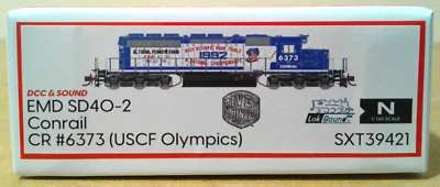 N SCALETRAINS  SD40-2 USCF OLYMPICS ALTOONA TRIALS CONRAIL #6373 DCC & SOUND - Image 1 of 4