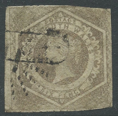 1854 新南威尔士州 6d 灰色-棕色 Imperf Diadem Dble 6 WMK 二手 澳大利亚 — 第 1/2 张图片