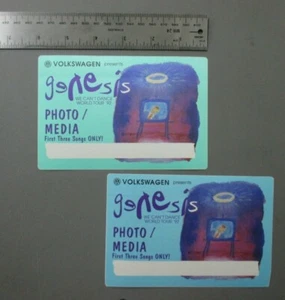 Genesis backstage pass satin stickers oversize 2 PHOTO We Can't Dance '92 OTTO ! - Bild 1 von 1