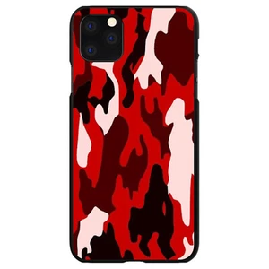 Hard Case Cover for iPhone / Samsung Galaxy Red Black Camouflage - Picture 1 of 39