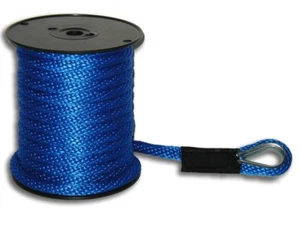 Línea de anclaje de nailon - 3/8" X 50' AZUL REAL / Hecho en EE. UU. / Sin decoloración - Imagen 1 de 1