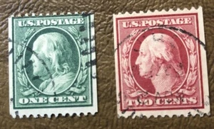 United States Stamps 348-349 Used - Picture 1 of 3