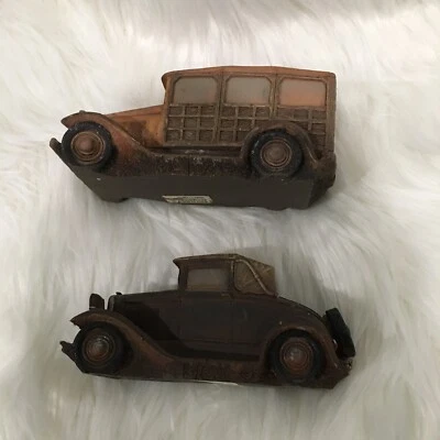 DE COLECCIÓN - 1996 Lote De 2 Figuras De Mesa Clásicas Automóvil Punto Teclado Coche Pesado Foto 1 de 4