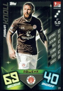 Match Attax 19/20 Bundesliga 2019/2020 Base Card No. 373 St. Pauli Marvin Knoll