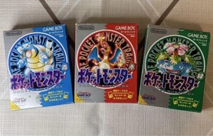Pokemon Rojo Verde Azul 3 Set Nintendo Pocket Monsters GameBoy GB Japonés Probado - Imagen 1 de 10
