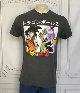 Camiseta Dragonball Z Gris Elenco Gráfico Alineación Cara a Goku TOEI Animación Med - Imagen 1 de 4