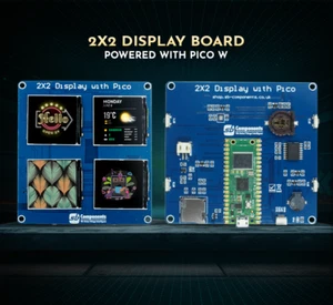 SB Components 2x2 (1.54") Square Display Board Powered with Raspberry Pi Pico - Afbeelding 1 van 1