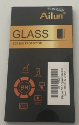 NUEVO PAQUETE DE 3 Protectores de Pantalla Ailun iPhone 7/8 Plus Vidrio Templado X0017SMYPJ Foto 1 de 4
