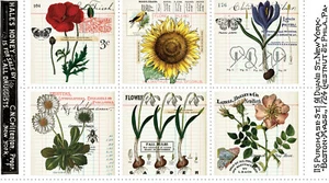 Art Journal ~ LARGE PATCH PANEL ~  Riley Blake ~ J. Wecker Frisch~Vintage Style - Picture 1 of 7