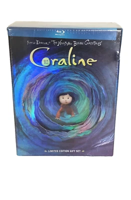 Coraline ограниченного тиража подарочный набор Blu-Ray/открытки/буклет/3D очки новый * читать - Изображение 1 из 4