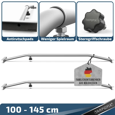 2x Planenbügel Anhänger 100 - 145 cm Flachplanenbügel für Flachplane Alu Bügel  - Bild 1 von 4
