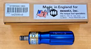 Destornillador limitador de par Mountz 1/4 pulgada HEX TLS0406 .5-36lbf.in 6-406 cN.m azul - Imagen 1 de 12