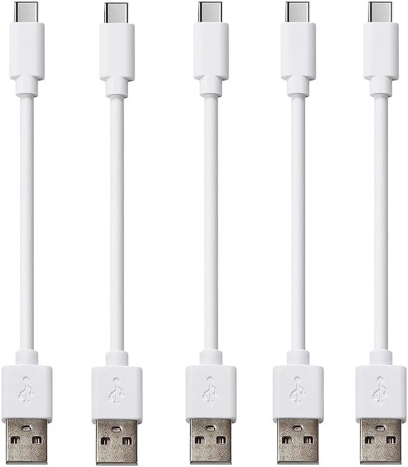 8 inch Charger Cable Fast Charging Cord USB A to Type C 5 Pack USB C - Image 1 of 1