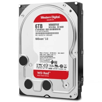 Western Digital 6TB WD60EFAX Red 5400 RPM NAS SATA 3.5" Internal Hard Disk Drive - Image 1 of 4