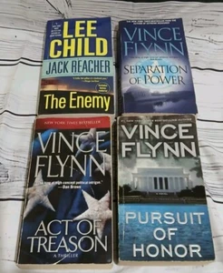 Lot 4 Books Vince Flynn Lee Child GUC - Picture 1 of 2