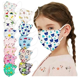 Cartoon Kids Children Face Mask Disposable Face Mask Cartoon 4Ply Ear Loop Masks - Picture 1 of 15