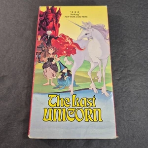 Vintage The Last Unicorn VHS ITC Home Video Animated Fantasy Movie - Picture 1 of 8