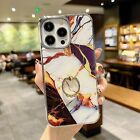 Plating Ring Holder Marble Shockproof Case Cover For Iphone 15 Pro Max 15 Pro 15