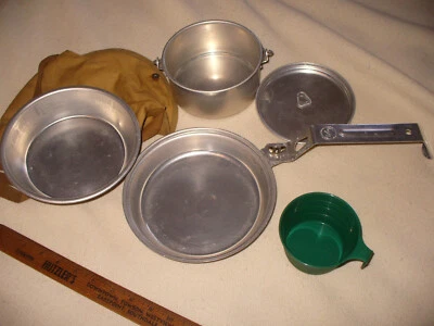 Vintage Four Piece Palco Mess Kit Cooking Aluminum - Image 1 of 4