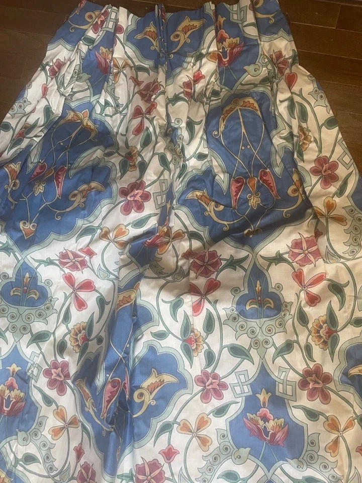 Custom Brunschwig Fabric pair of  drapes, heavy excellent quality EUC  - Image 1 of 4