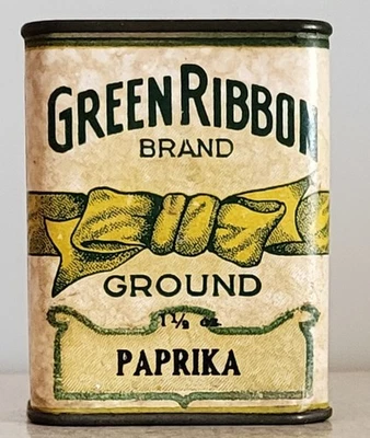 CINTA VERDE MARCA PIMENTÓN MOLIDO ESPECIAS LATA CARTAGO MISSOURI Foto 1 de 4