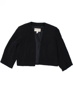PIERRE CARDIN Womens Crop Bomber Jacket IT 48 XL Navy Blue Acetate LH06 - Picture 1 of 3