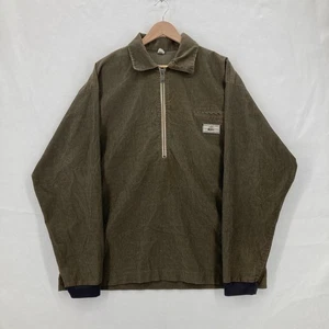 Vintage Triple Five Soul Pullover Mens One Size Brown Wool Cord Half Zip NYC 90s - Picture 1 of 16