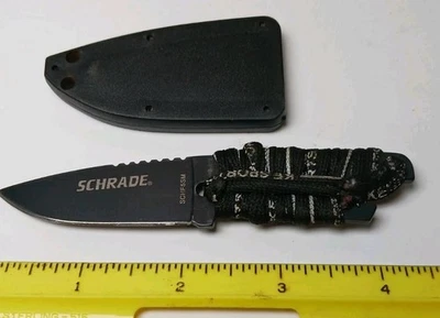 Faca de lâmina fixa Schrade SCHF15SM com bainha – cabo Paracord – Usado - Imagem 1 de 2