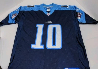 VTG Reebok On Field NFL Tennessee Titans #10 Vince Young Football Jersey XL - Image 1 of 4