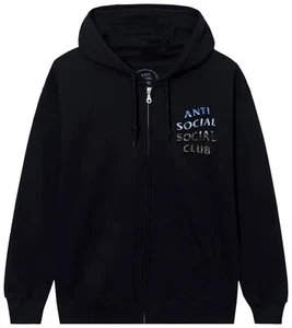Anti Social Social Club Mind Melt Black Zip Hoodie - XL - New - Picture 1 of 1