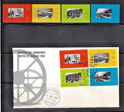 Venezuela: 1983; set + FDC history of transportation in Caracas Subway,  EBV1700 - Image 1 of 2