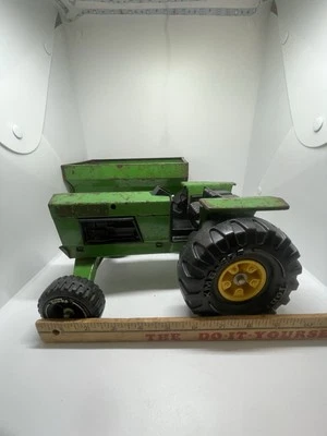 Винтажный зеленый прессованный металл для тракторов и прицепов грузовиков Tonka - Изображение 1 из 4