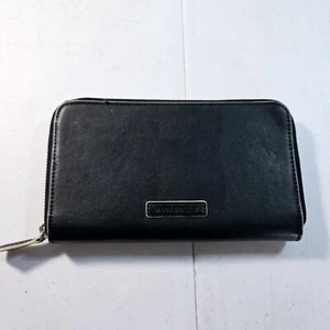 Cartera Vera Bradley de cuero acordeón negro con cremallera - Imagen 1 de 3