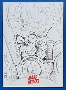 2013 MARS ATTACKS INVASION SKETCH by MARK PINGITORE - Picture 1 of 2