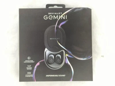 Devialet Gemini TX101 Auriculares Inalámbricos Bluetooth Cancelación de Ruido Negro con Caja Foto 1 de 4