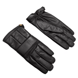 Dunhill Quilt Panel Leather Gloves Cashmere-Lined 9.5/L Mens - Picture 1 of 7