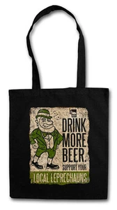 BREAK MORE CERVEZA DIVERTIDO SHOPPER BOLSA DE COMPRAS Irlanda Apoyo Irlandés Duendes - Imagen 1 de 1