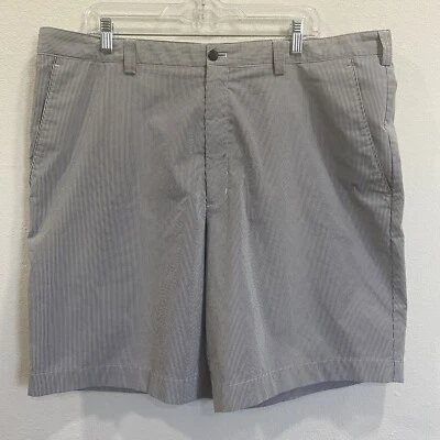 Cutter & Buck Men's Striped Golf, Walking, Vacation Drytec Shorts Gray Size 40 - Image 1 of 4