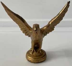 Large Gold Brass Finial Eagle America Patriotic Flag Topper Figure Heavy - Picture 1 of 7