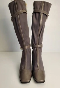 Riding Boots by Journee Women's Gaibree Tru Comfort Grey 6.5 Wide Calf Knee High - Picture 1 of 10