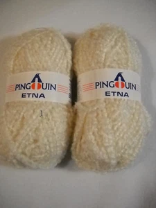 Pinguin Etna Yarn 2 Skeins Color 02 Off White Lot 7619 A - Picture 1 of 4