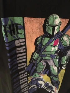 Camiseta negra gráfica Disney + Star Wars Mandalorian Mando talla grande nueva con etiquetas - Imagen 1 de 4