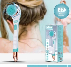 SPAZZOLA ROTANTE MASSAGGIANTE PER DOCCIA 4 TESTINE IPX6 SHOWER RELAX HM-7140 - Foto 1 di 6