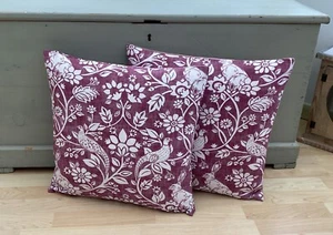 Hand made Decorative Heathland Hare Pheasant Elderberry cushion cover Gift - Picture 1 of 3