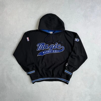 VINTAGE 90s STARTER NBA ORLANDO MAGIC SCRIPT LOGO PULLOVER HOODIE - ADULT XLARGE - Image 1 of 4