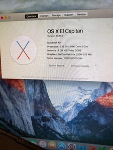 Apple MacBook Air 13" A1369 2010 Logic Board 2.13ghz Core 2 Duo With 4gb Memory - Picture 1 of 3
